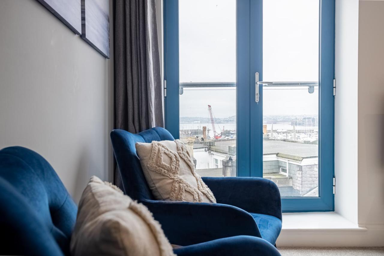 Elegant Fresh Spacious Two Bed Apartment - Juliet Balcony - Sea, Marina, Harbour Views, English Riviera Clock Tower Torquay Eksteriør billede